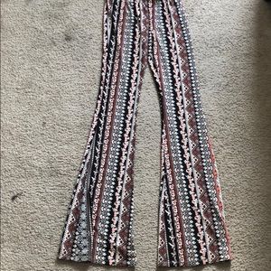 High Waisted Bell Bottom Printed Pant